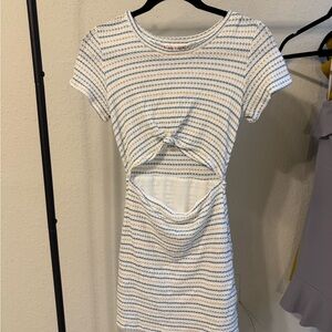 Striped Cut-Out Dress